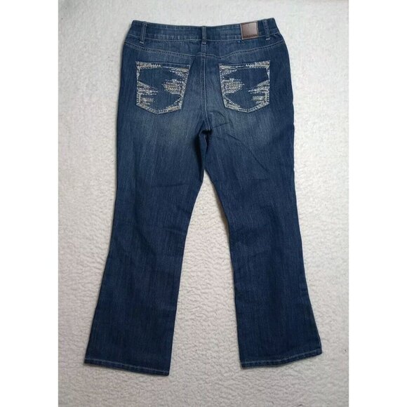 Maurice Flared Women's Jeans Size 14W Medium Wash (34x31) - Picture 2 of 7